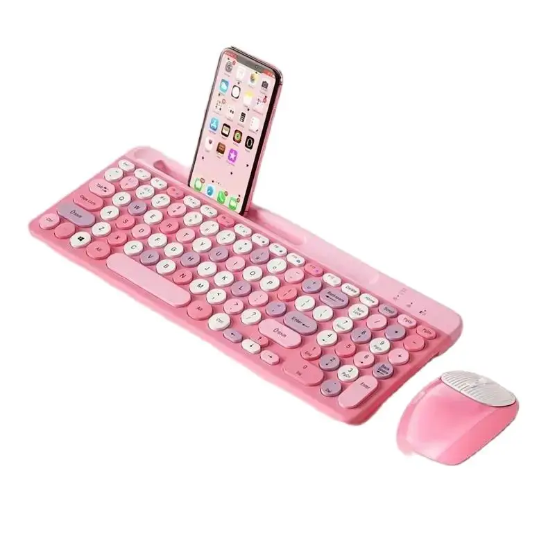 Multimedia USB Wireless Bluetooth Keyboard Mouse Set Dual mode rechargeable Quiet Typing Full Size Ergonomic Computer Keyboard