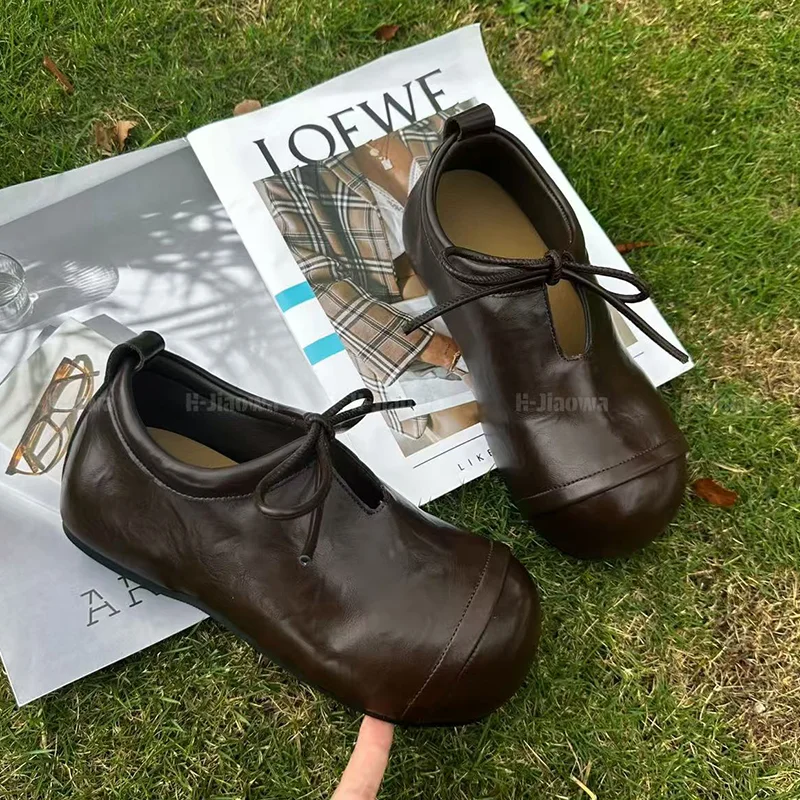 

Loafers Flats Women's Shoes Designer Lace Up Retro Shoes for Woman Sport Shoes 2025 Autumn Fad New Comfort Dress Mujer Zapatos