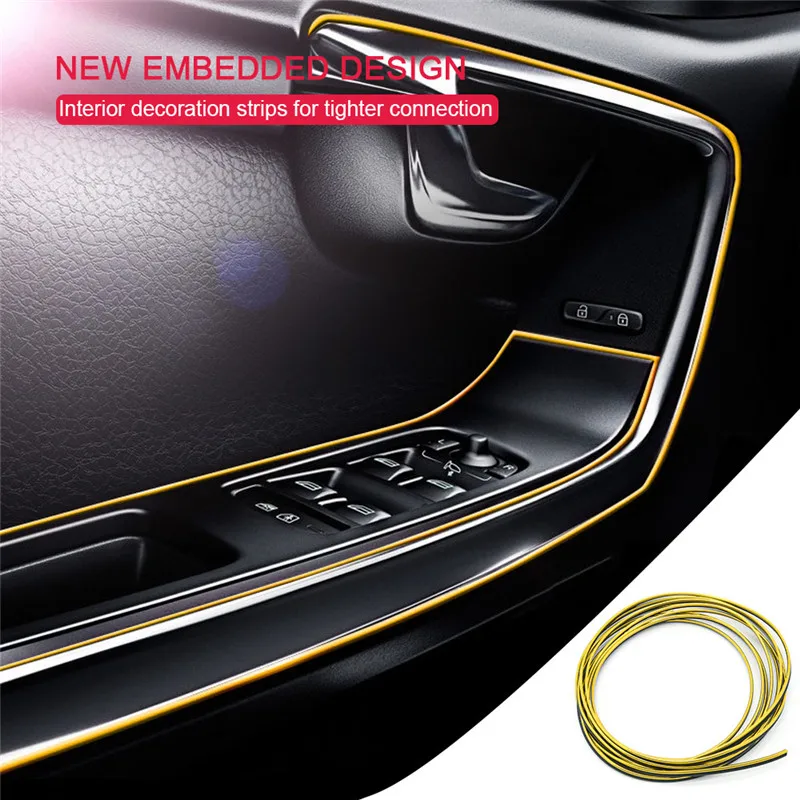 

5M Car Gap Fillers Automobile Molding Line Decorative DIY Flexible Strip For BMW 3 Series F30 F31 F34 M3 E46 E90 E91 E92 E93 G21