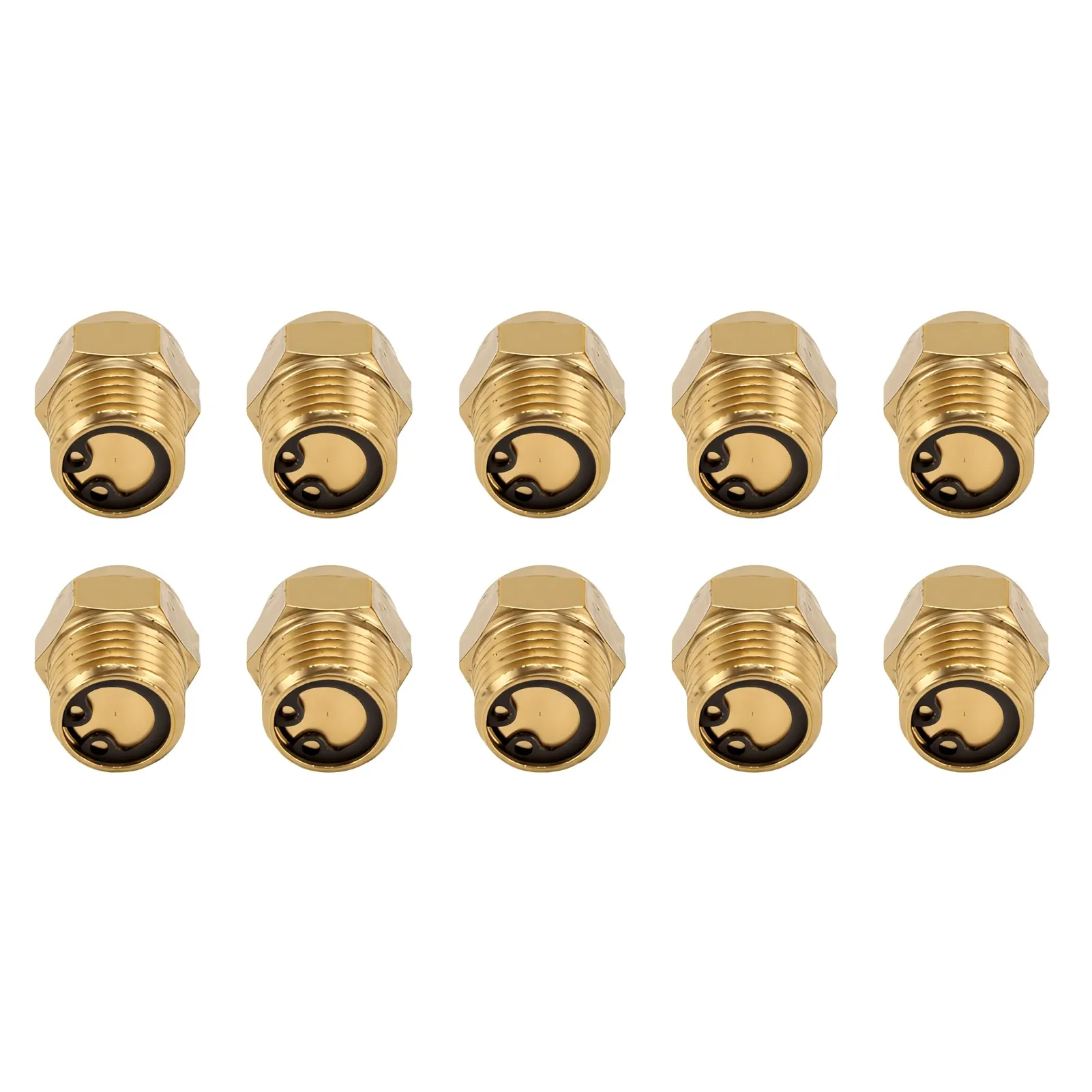 10PCS Air Compressor Cold Start Valves Reduce Startup Torsion Brass Unloading Valve 1/4 Inch NPT Male Thread 25PSI