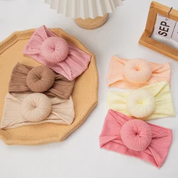 Cotton Bows Headbands for Baby Girls Newborn Infant Ealstic Hairbands Dot Striped Flower Print Kids Headwraps