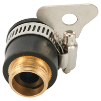 Faucet Adapter Tap Connectors Brass Golden Kitchen Rubber Stainless Steel Studio Garden For 1/2inch To 3/4inch
