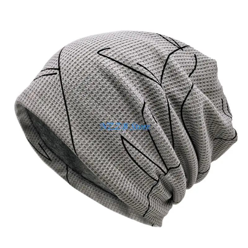 

T21F Trendy Print Women Turban Hat Breathable Fashion Slouch Skull Hat for Social Event and Commute Wear Fashion Headpiece