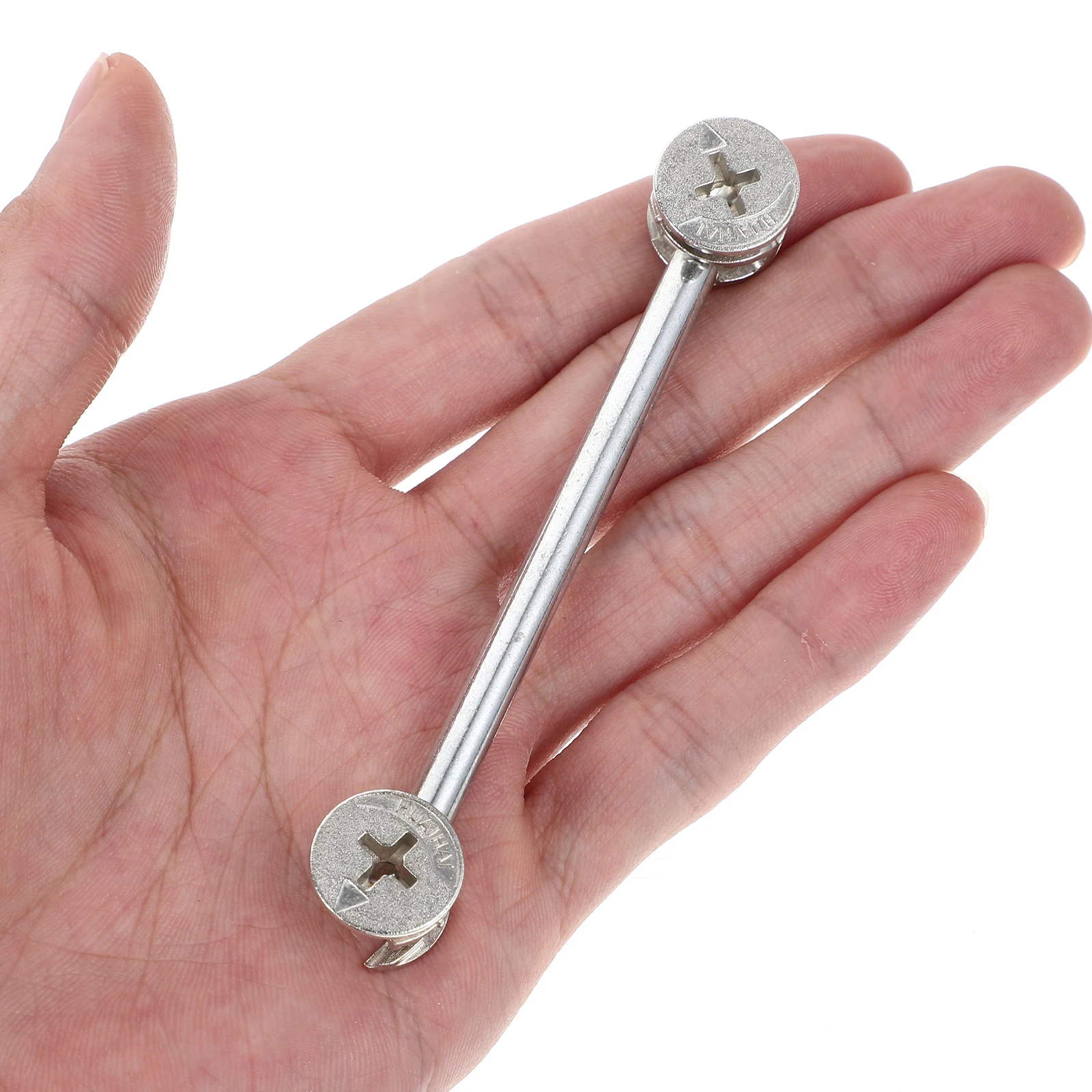 

20 Sets Double Headed Rod Connectors 48mm Furniture Cam Fittings Connecting Parts Cabinet Dowels Storage Solution