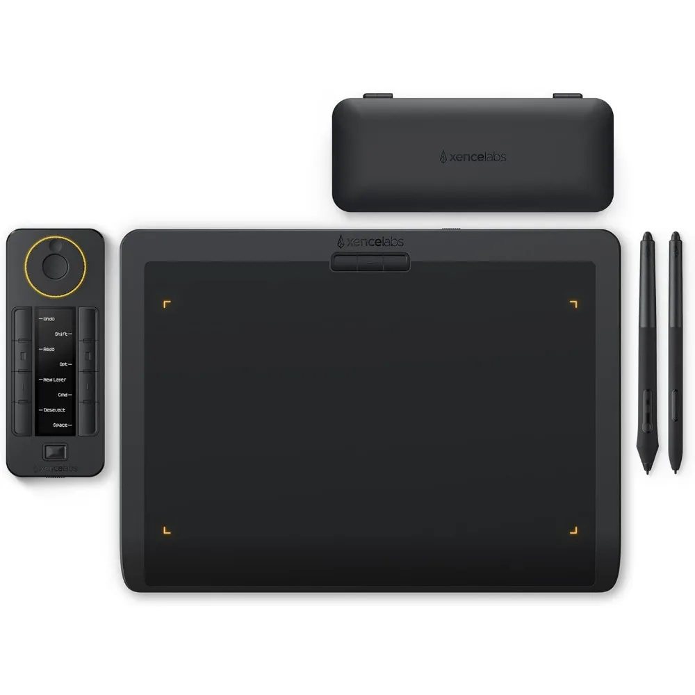 Drawing Tablet Bundle with Customizable Keys, 12" Ultrathin Tablet, 8192 Levels Pressure for Multiple OS, Black