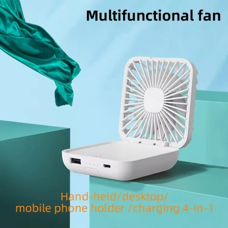 

5000mAh Multifunctional Folding Fans USB Charging Power Portable Handheld Desktop Multi Function Fan