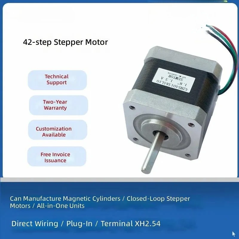 For Nema17 Stepper Motor 42mm 1.8 Degree Two Phase Hollow Shaft Single Double Axis 40 48mm for 3D Printer
