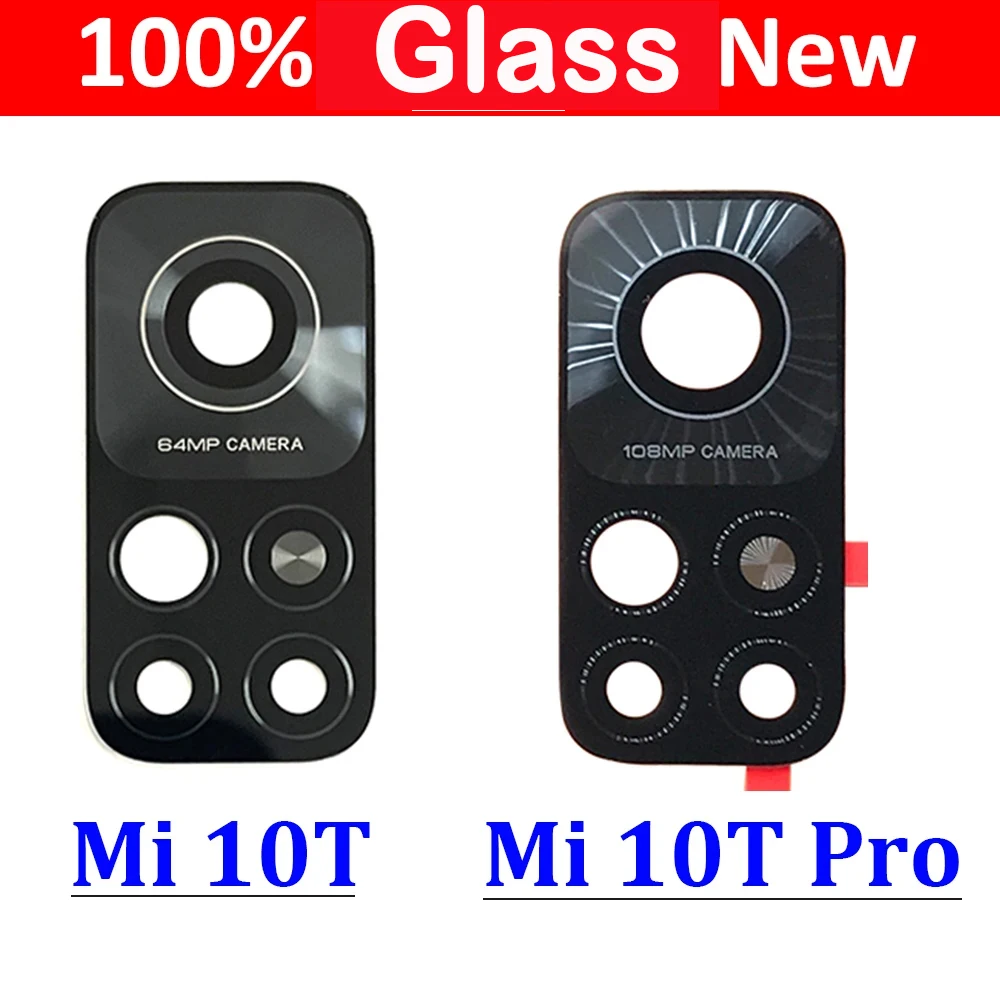 New Back Rear Camera Glass Lens Cover For Xiaomi Mi 10T Pro / Mi 11T Pro / Mi 9T Pro With Adhesive