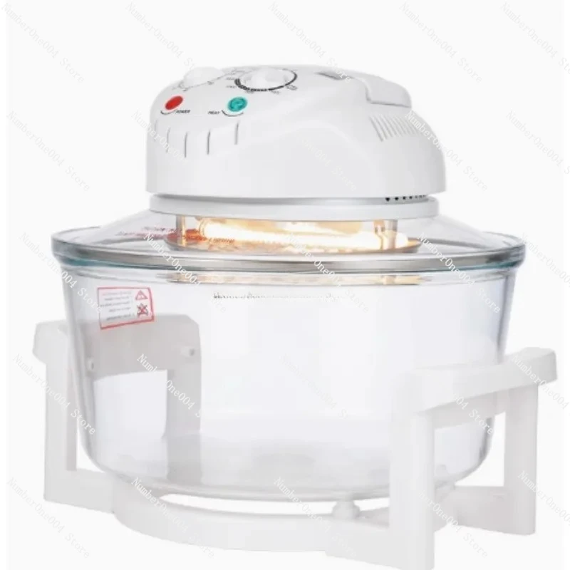 Glass Air Fryer 220v110v Household 17L Visual Light Wave Furnace 12L Large Capacity French Fries Baking Electric Fryer