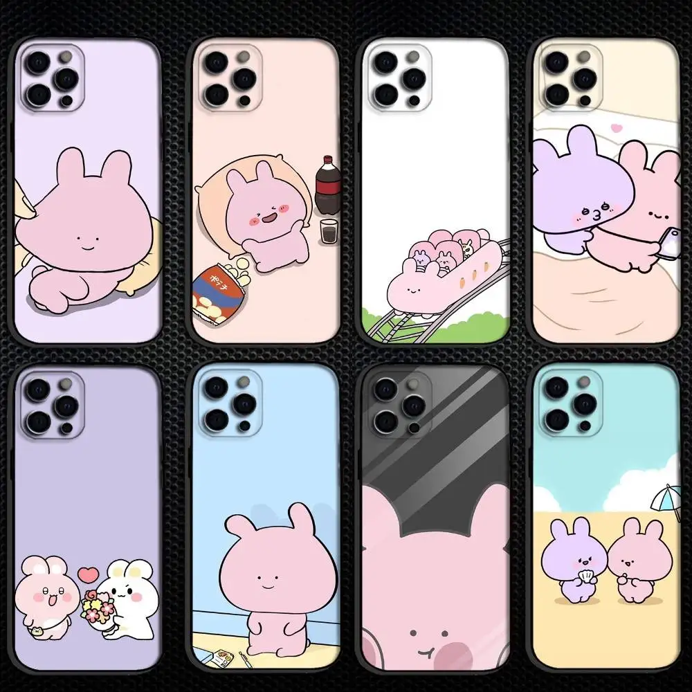 

A-Asamimichan Phone Case For iPhone 16,15,14,13,12,11 Plus,Pro Max, Others Soft Black Cover