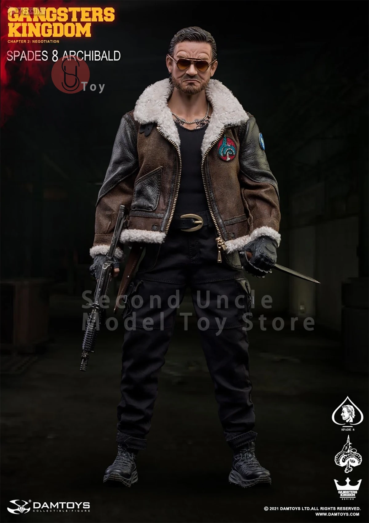 DAMTOYS DAM GK024 1/6 غانغلاند المملكة المجرف 8 أرشيبالد ذكر الجندي عمل الشكل مجموعة كاملة ألعاب قابلة للجمع