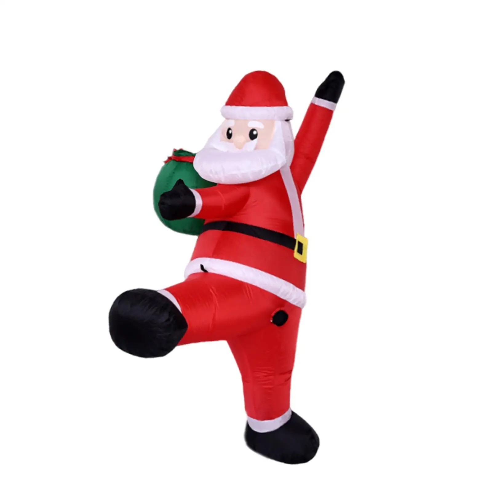 

Christmas Inflatable Santa Decoration 1.8m Polyester Giant Ornament with Lights for Outdoor Lawn Home