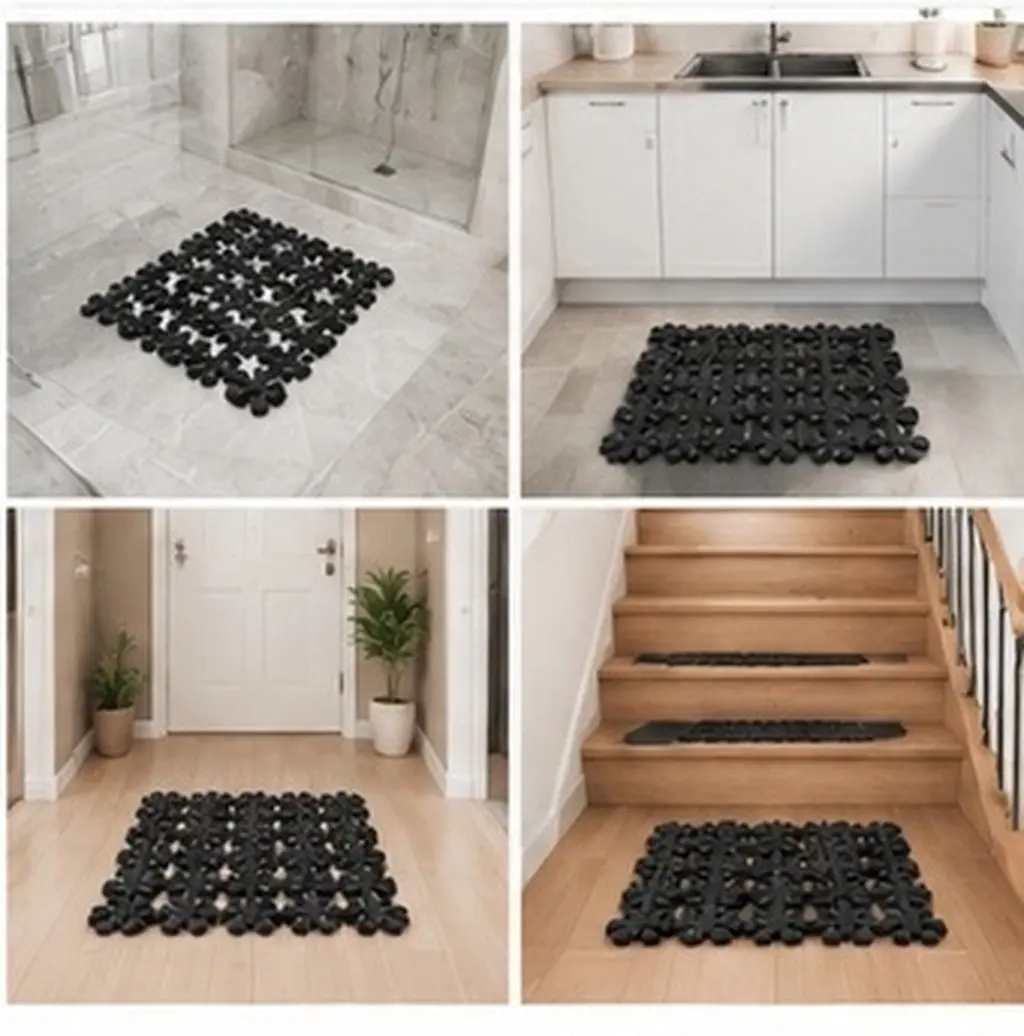 20Pcs Non-Slip Shower Stickers Anti-Slip Tub Stickers Self-Adhesive Floor Tape for Unstable Roads Dangerous Doorways Slippery