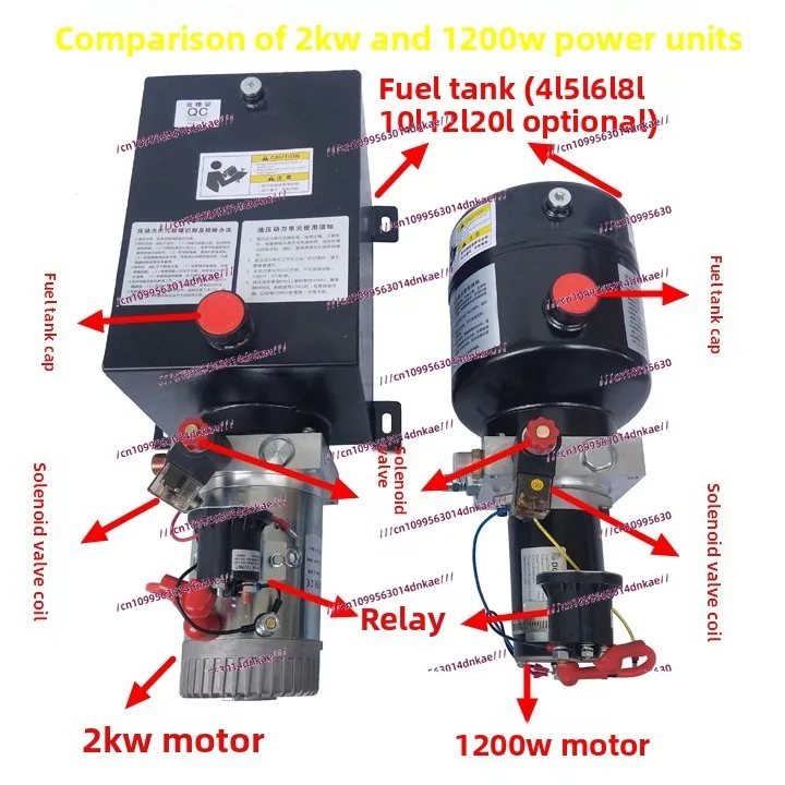 Single-row Light Truck Three-wheel Motorcycle Three-wheel Modification 12V24V Double-top Hydraulic Dump Bucket Hydraulic Pump