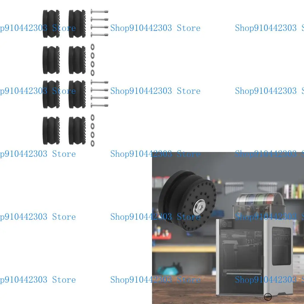 

L4MD Anti Slip Silicone Vibration Isolator Feet For 3D Printers Metal Reinforced Base Enhances Stability Noise Damping
