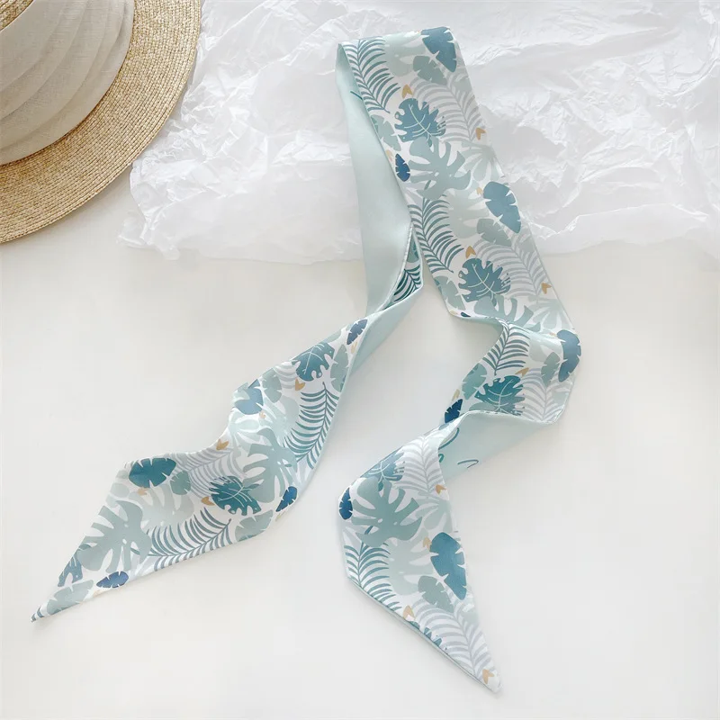 Fresh summer double-sided letter scarf hair band dual-purpose fruit narrow streamer tie bag hair tie scarf