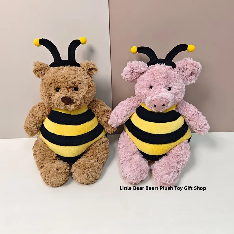Adorable Peluche de Abeja Oso, Muñeco de Oso de Barcelona, Figura de Baan, Muñeco Relajante, Regalo de Cumpleaños para Niña...