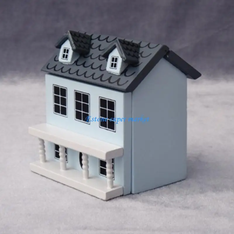 090b klassische Villa House Cottage Toy für Spielen von Spielen und Akzenten Foto -Requisiten