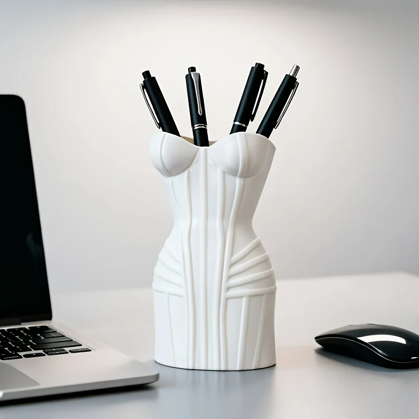 Cute Desktop Organizer MultiFunctional Pen Holder Cosmetic Storage Bedroom Desk Storage Bin  Desk Organizer Pencil Cup Holder