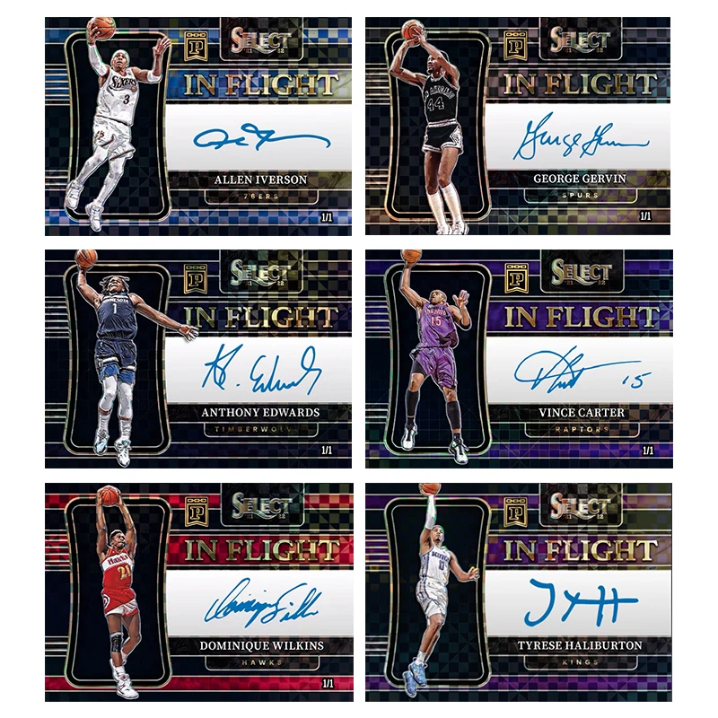 Diy Homemade Panini Basketball Star Card Iverson Edwards Dominique Wilkins George Gervin Collection Card Toys Gift