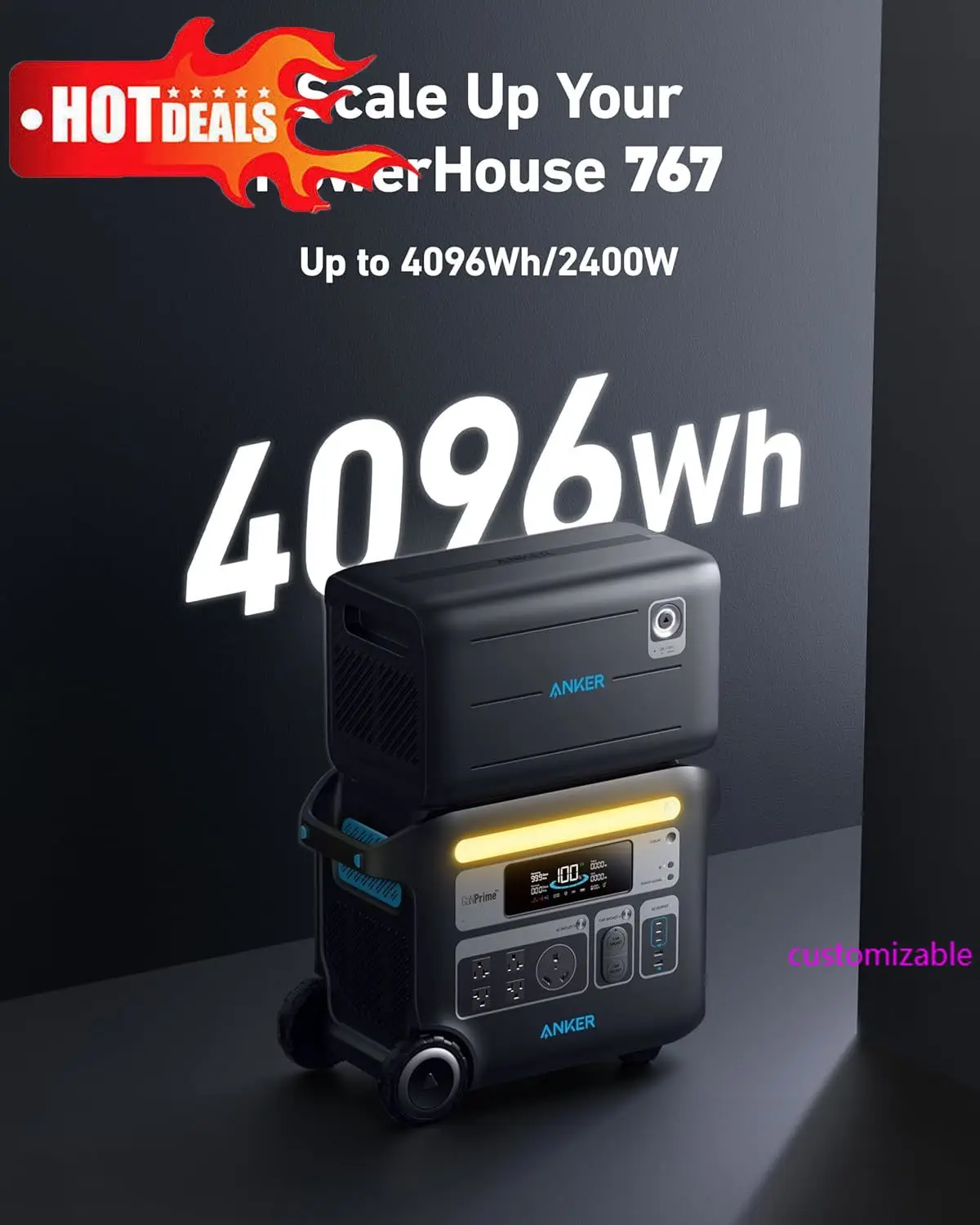 

НОВАЯ портативная электростанция SOLIX F2000, аккумулятор расширения PowerHouse 767 и 760, аккумулятор LiFePO4 4096 Втч с 4 розетками переменного тока до 2
