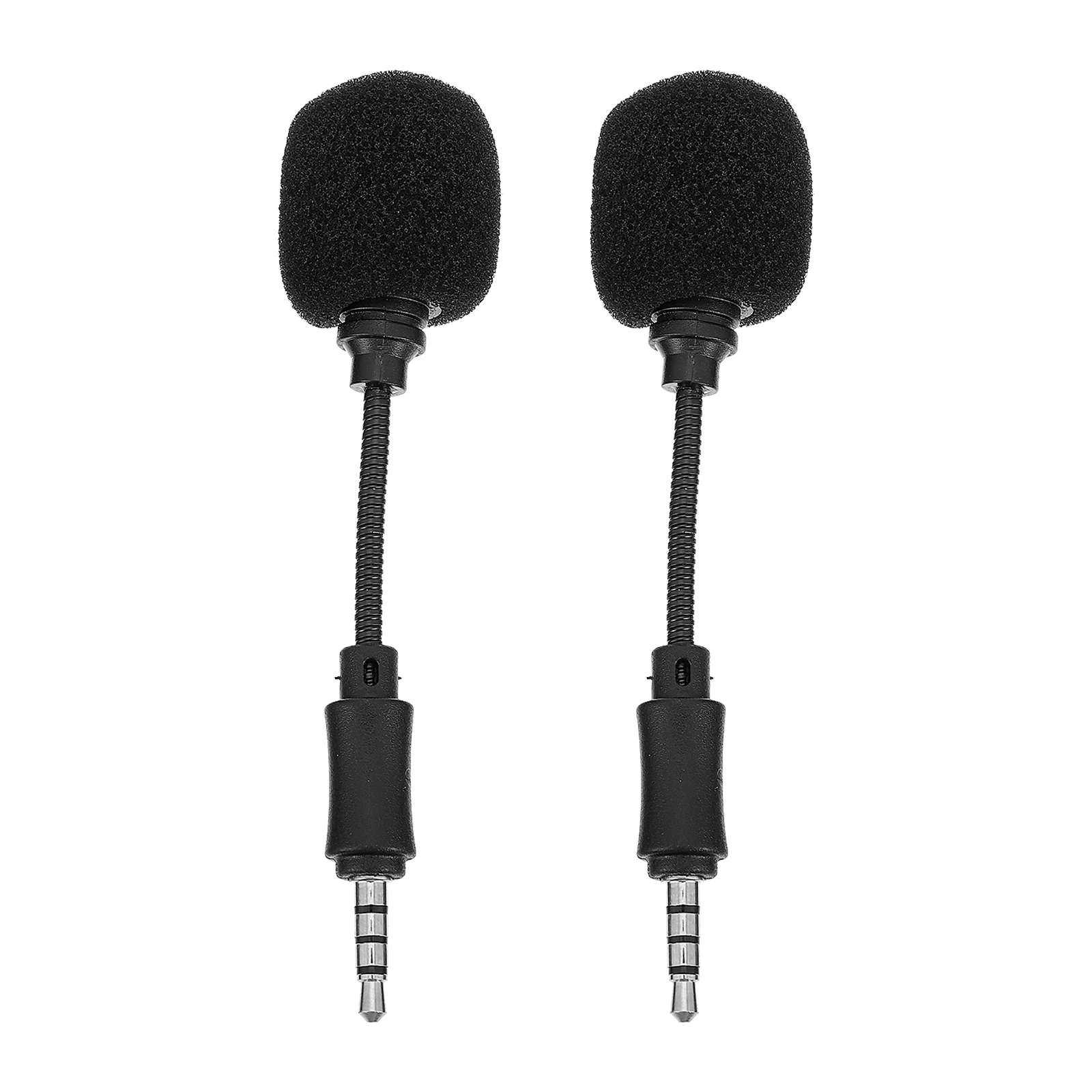 

2pcs Mini Noise Cancelling Microphone Plastic Copper Gaming Singing Streaming Recording Voice Portable Home Small Size