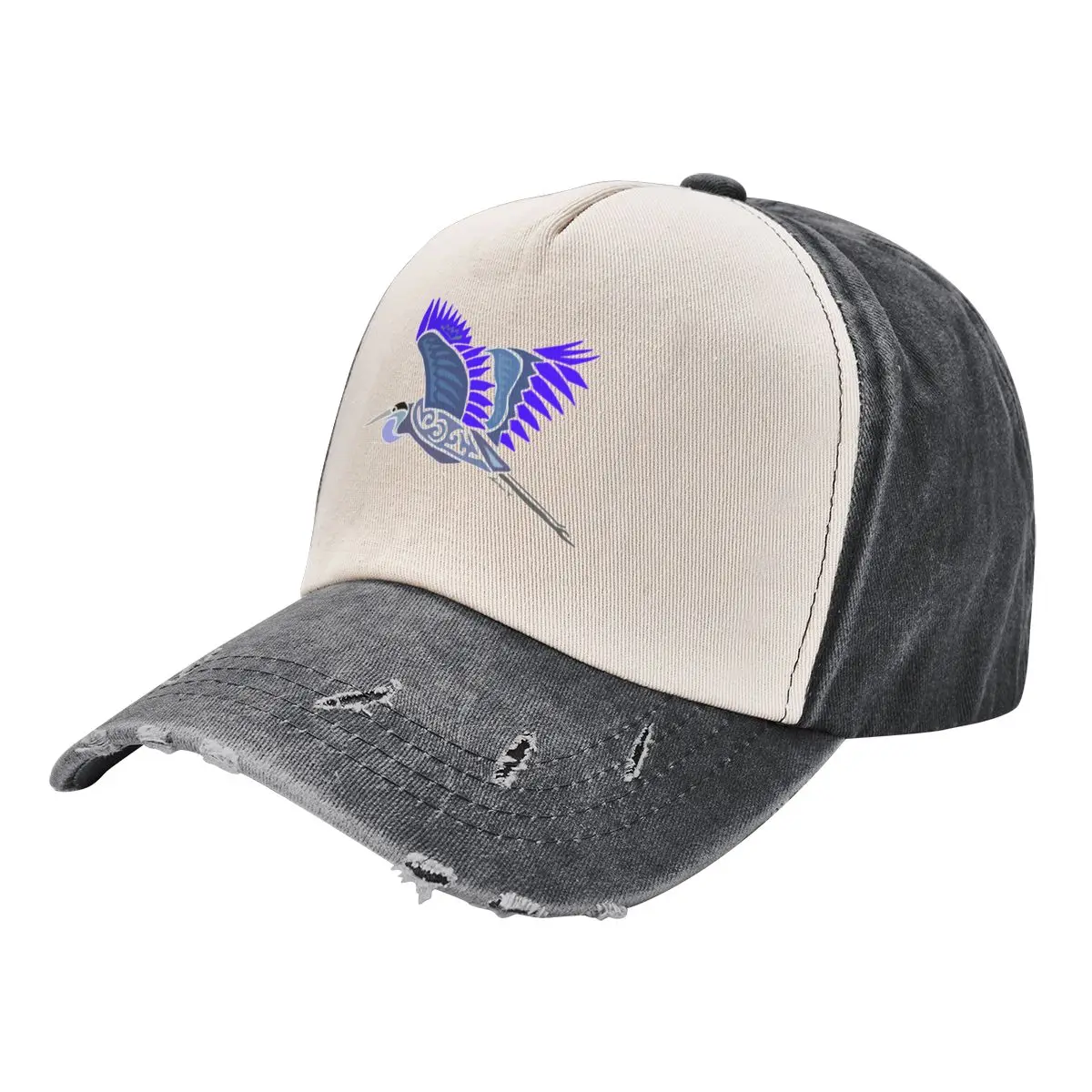 

Flying Heron Tribal Design _Colored Baseball Cap Kids Hat Fluffy Hat Icon Women's Beach Outlet Men's