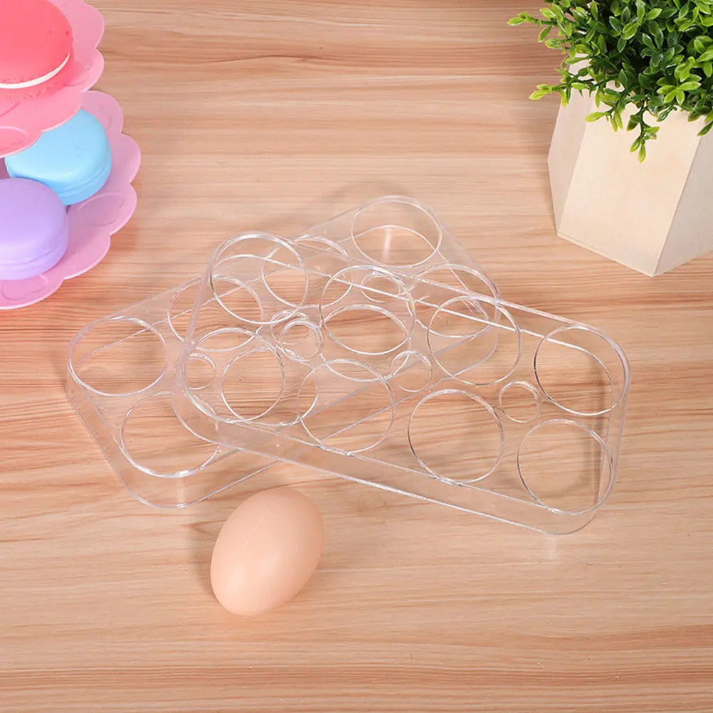 

2 Pcs Eggs Collector Holder for Fridge Space Saving Storage Kitchen Holders Refrigerator Transparent Racks