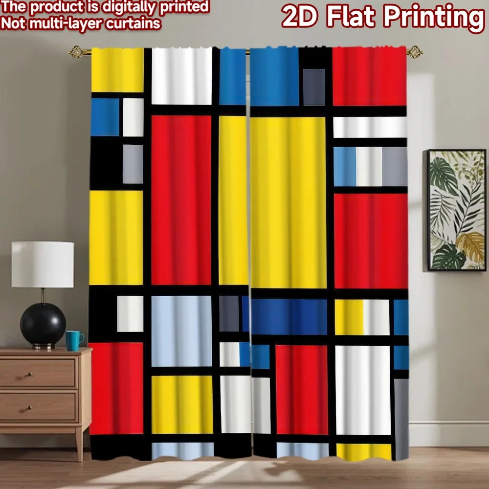 

1pc 2D flat Photography Backdrop Popular Background Banner Colorful Squares 100% Polyester Family Party Perfect for Suitable for