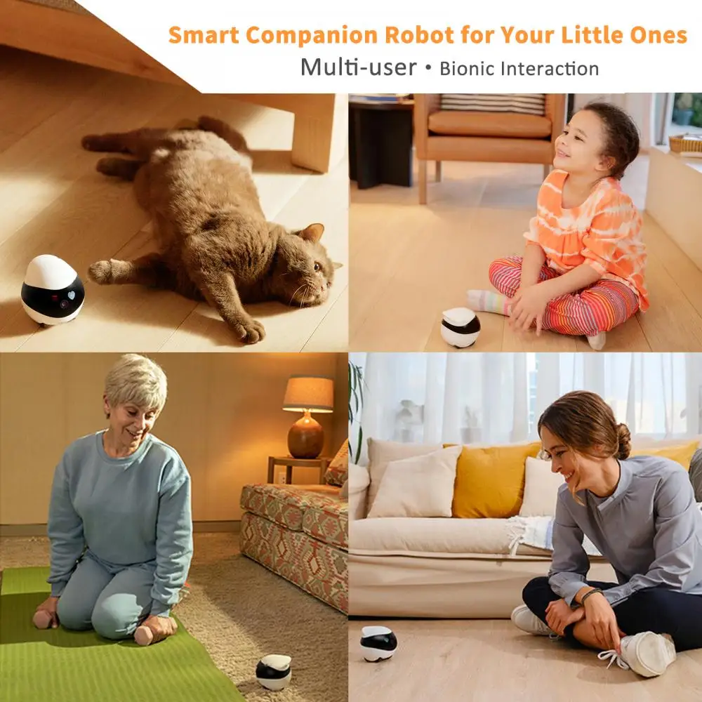 EBO Robot Pintar Catpal AIR/SE Pengenalan Al 1080P Perekam Video Suara Anjing Kucing Peliharaan Mainan Robot Cerdas Familybot Teman Cerdas