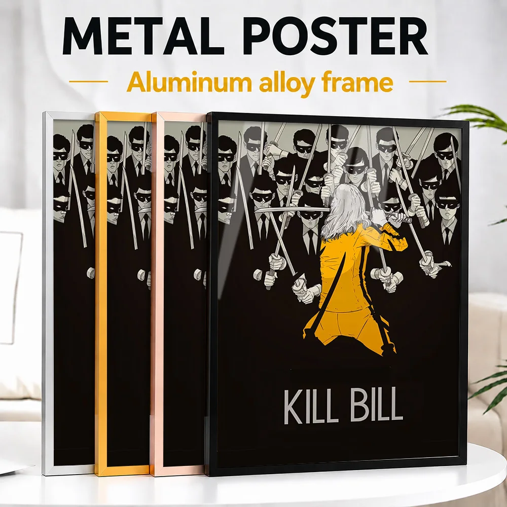 Kill Bill Framed Metal Poster Personalized Photo Traditional Warrior Style Wall Art For Training Studio Premium Collector Gift
