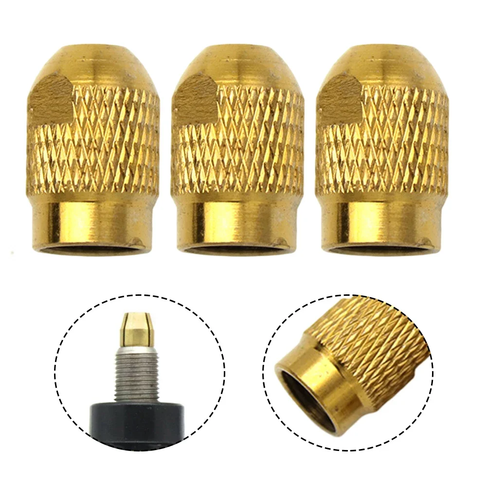 

3pc Electric Mill Shaft Screw Cap Nut Collet Accessories Polishing For Rotary Grinder Tool Flexible Shaft Thread Screw Cap