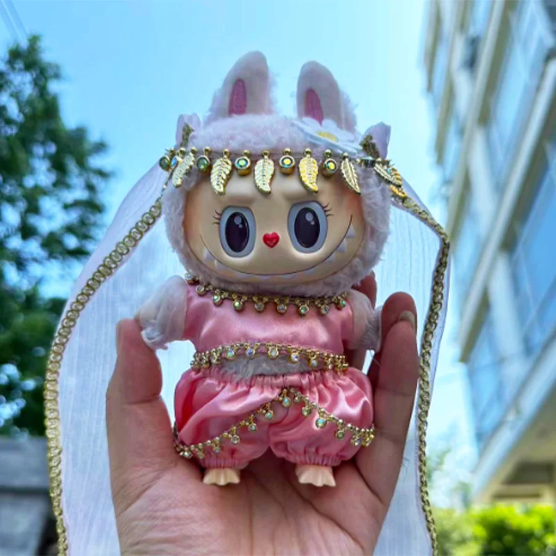 

V1 V2 Labubu Energy Vinyl Plush Toy Mini Doll Outfit Handmade Labubu 3.0 Clothes Doll Summer Exotic Style Suit DIY Accessories