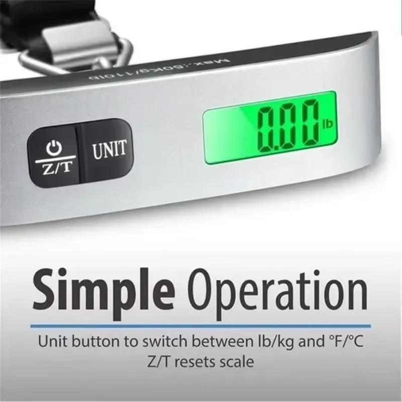 New Portable Scale Digital LCD Display 110lb/50kg Hanging Baggage Electronic Suitcase Travel Weighs Baggage Bag Weight Balance