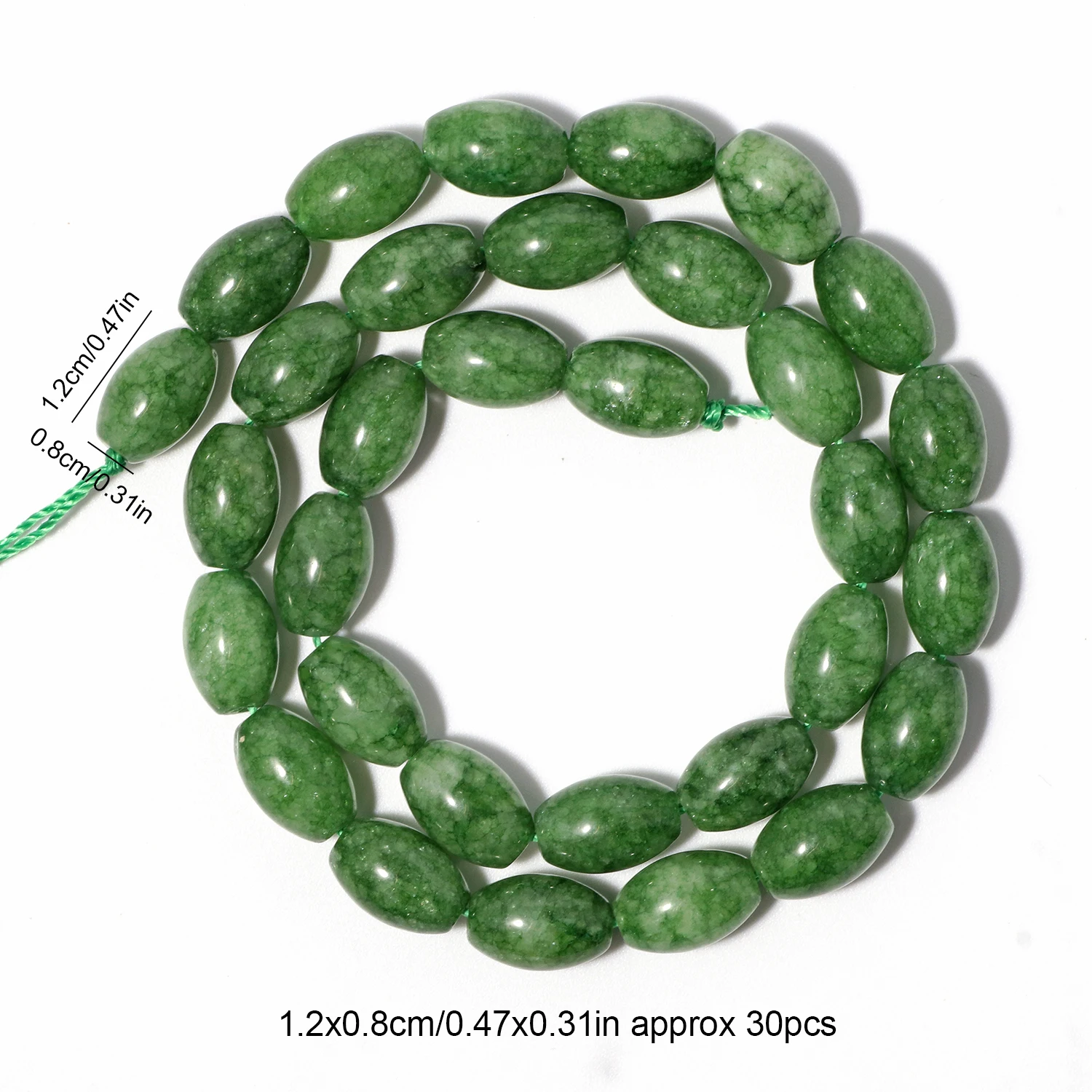 8X12Mm Ovale Vorm Jade Kralen Rijst Toermalijn Amazoniet Morganiet Steen Losse Kralen Voor Sieraden Maken Diy Bedels Armband