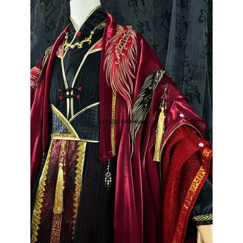 Chinese TV Series TGCF Tian Guan Ci Fu Xie Lian Hua Cheng Cosplay Costume Hua Cheng Cos Dress Hanfu Full Set Anime Clothes