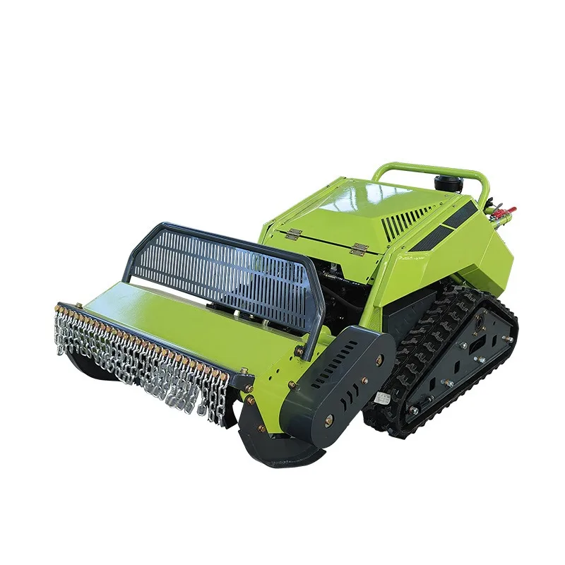Remote control lawn mower, orchard farm reclamation crawler grass crusher