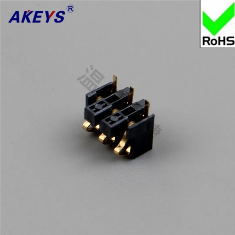 10 pcs Battery Seat Battery Connector Digital Product Connector 3PIN Battery Seat BC-06-3P Copper High Temperature Resistance