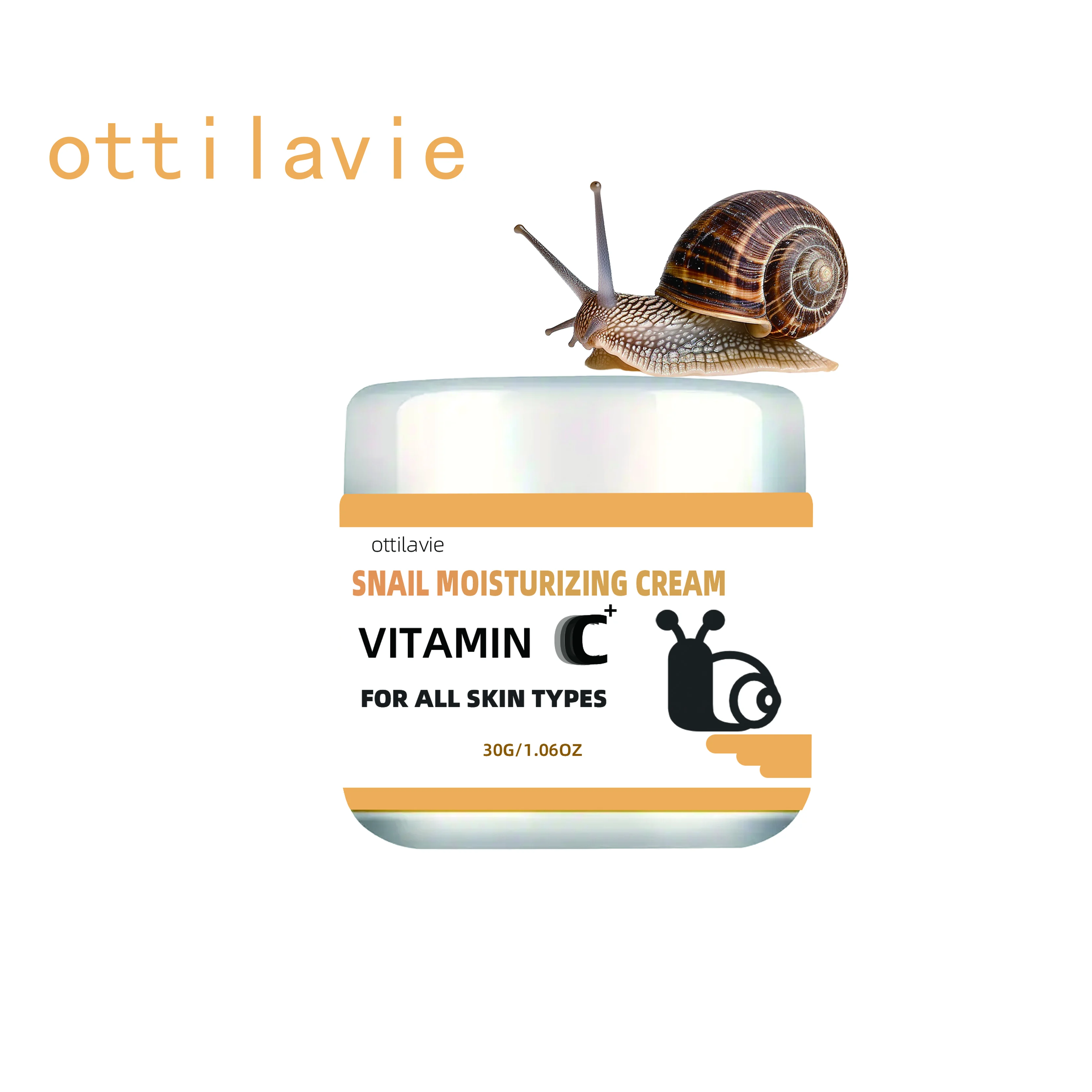 

SNAIL MOISTURIZING CREAM– For All Skin Types, with Vitamin C & Niacinamide, Hydrating & Lightweight