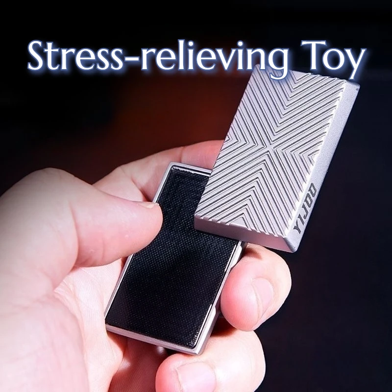 Portable Fidget Unlimited Position Card Pushing Fidget Toy Adult Stress-relieving Toy Office Desk Tool EDC Metal Toys Adult Gift