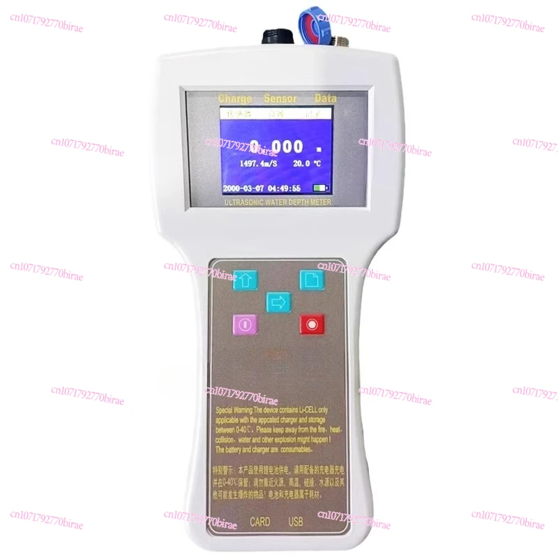 Ultrasonic Water Temperature and Bathymetry for Shallow Sea Lakes Detection Instrument Handheld River Reservoir Depth Finder