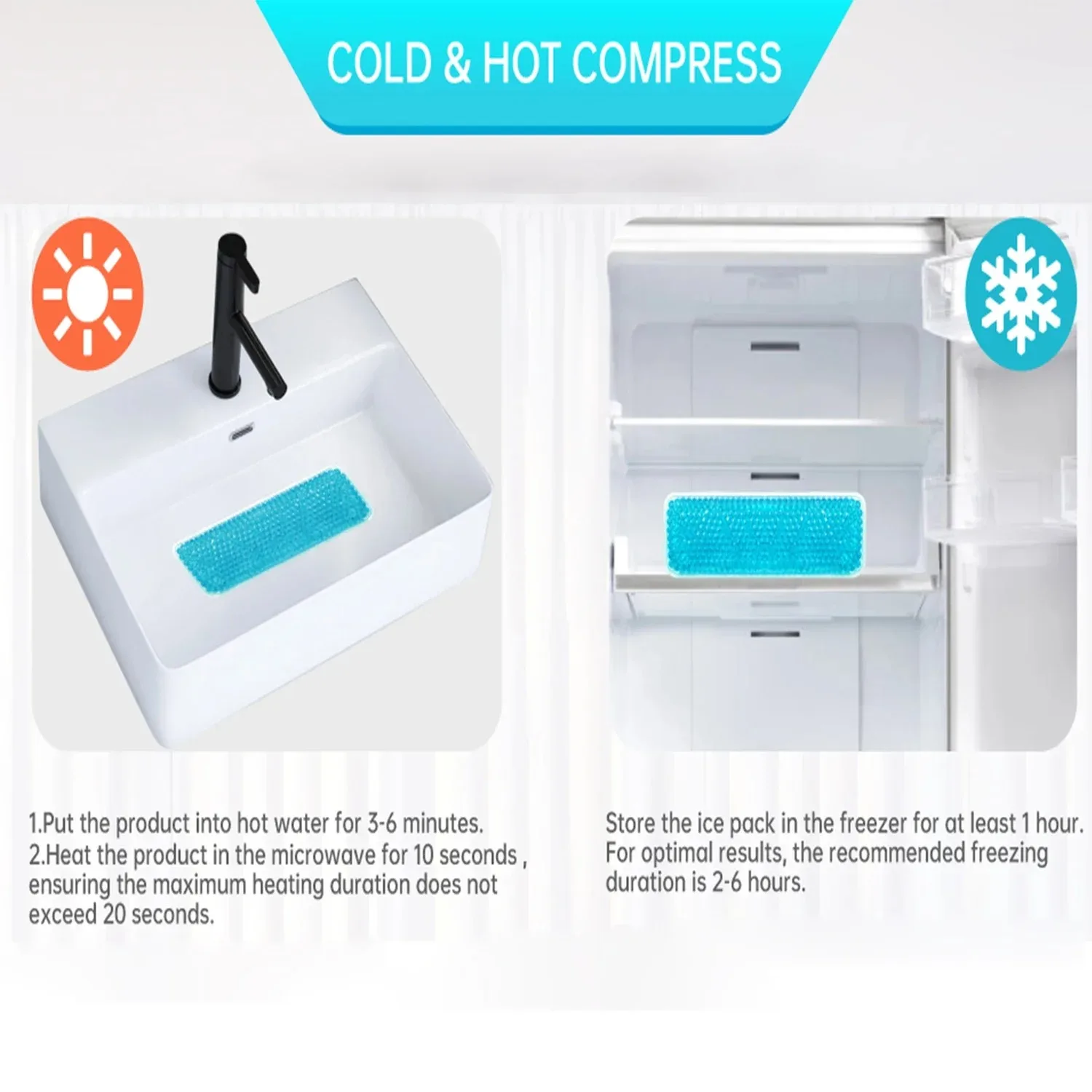 Reusable Hot Cold Pack for Cooling Relief Gel Ice Pack & Heat Relax Pad Instant Pain Relief For Neck Back Body Care Tools image 6