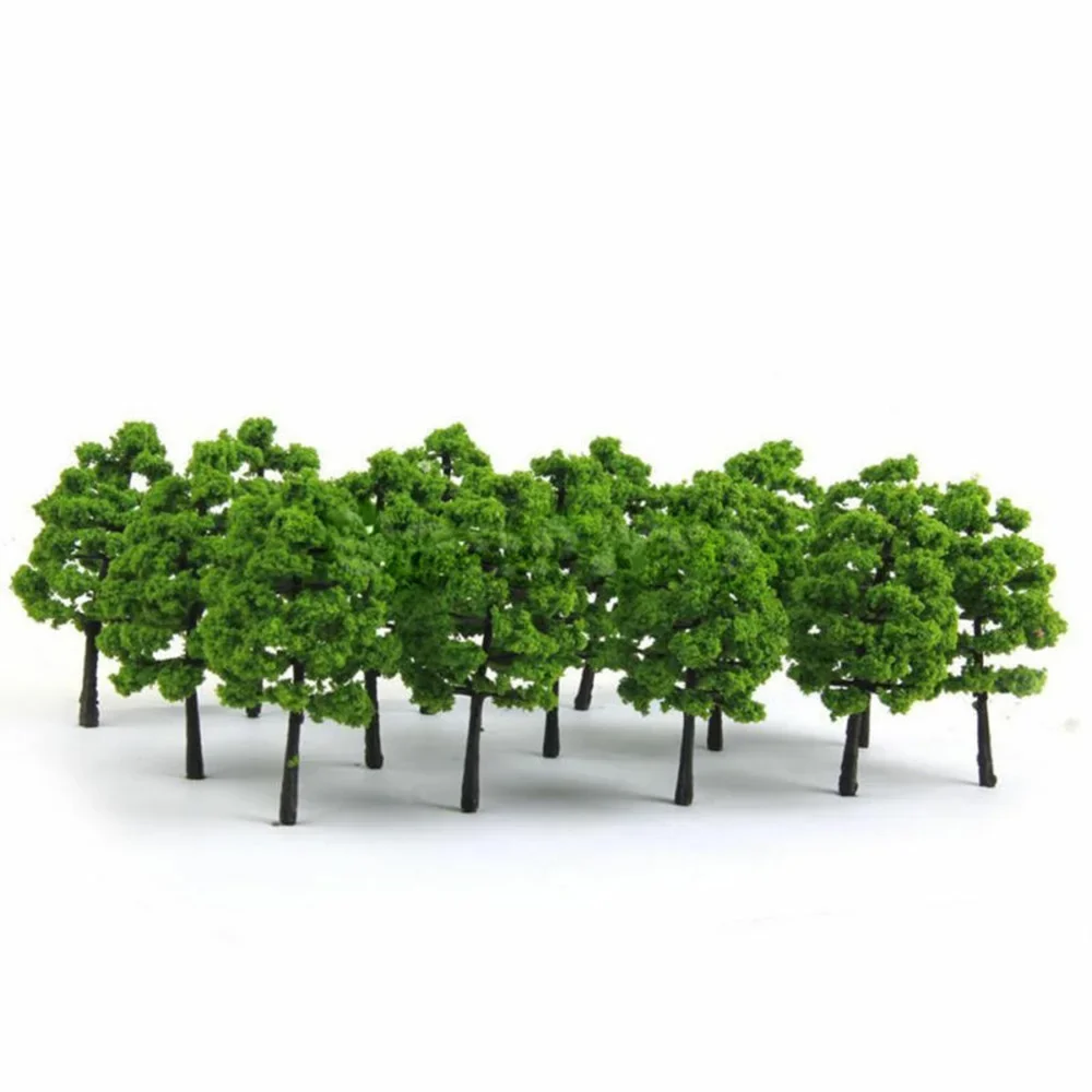 20PCS Model Trees For Train Railroad Diorama Wargame Park Landscape Scenery Model Tree Suitable For Bonsai Landscape Decoration