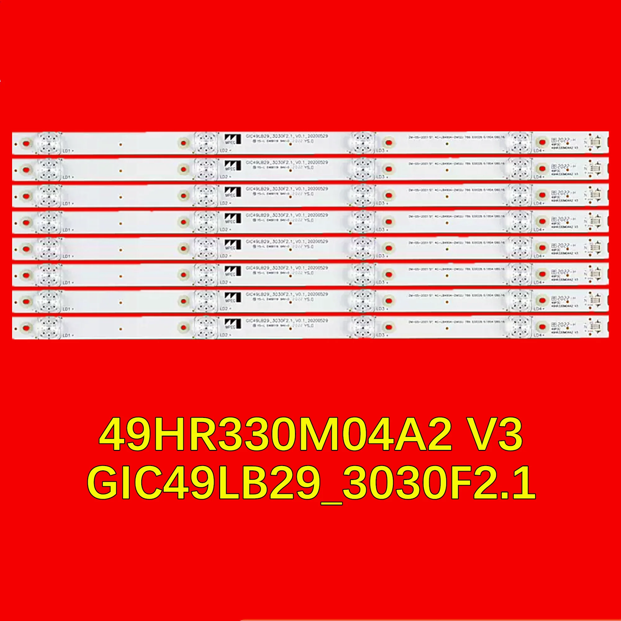 Strip LED untuk 49P3F L49P1-UD L49P2-UD 49UD6596 4949a950 B49A81S-UD 49P3C VV3 GIC49LB29_3030F2.1