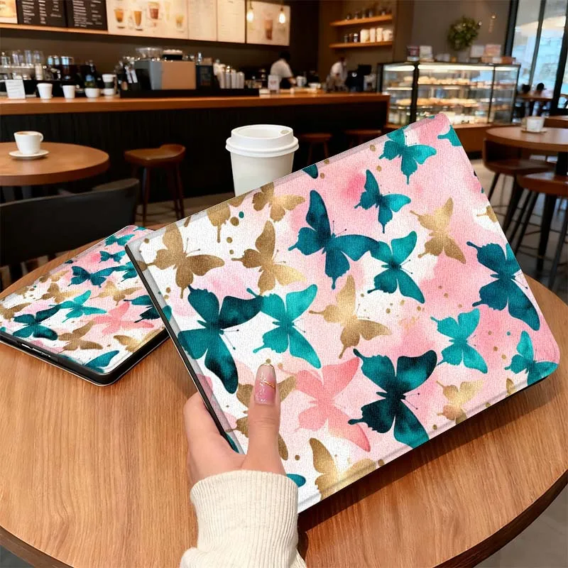 Colorful Butterfly Flowers For Xiaomi Redmi Mi Pad 2 4 5 6 6s 7 8 11 12.5 12.4 11.2 8.7 SE Pro Plus Max Cover Tablet Case