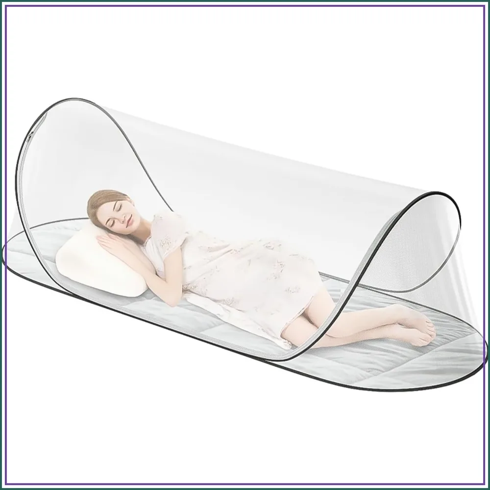 

Large Pop-Up Mosquito Net, 78x31x23, Lightweight Breathable Mesh Tent, Foldable Durable, for Outdoor Camping Beach Night