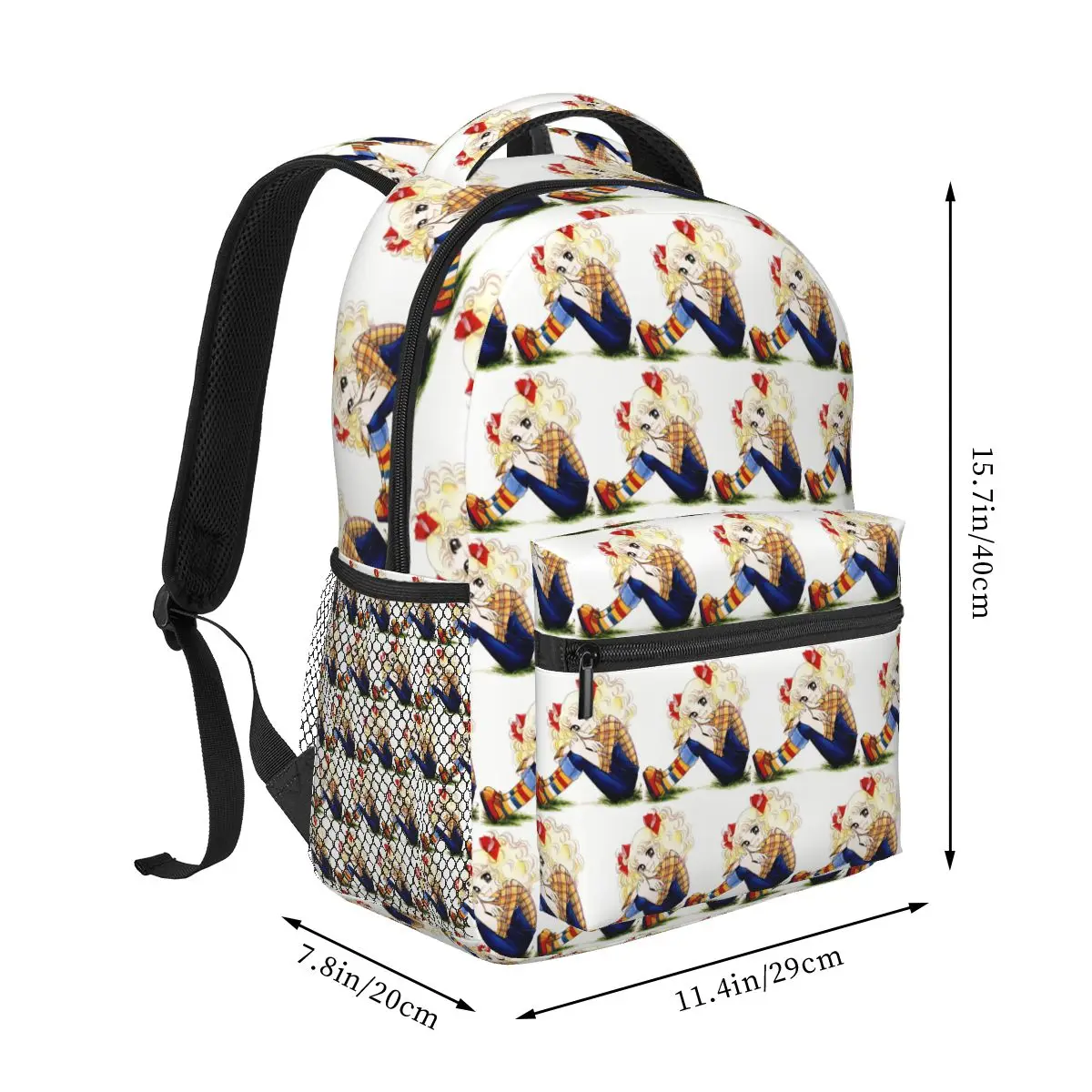 Candy Candy Anime Manga Backpacks Boys Girls Bookbag Students School Bags Cartoon Kids Rucksack Shoulder Bag Large Capacity