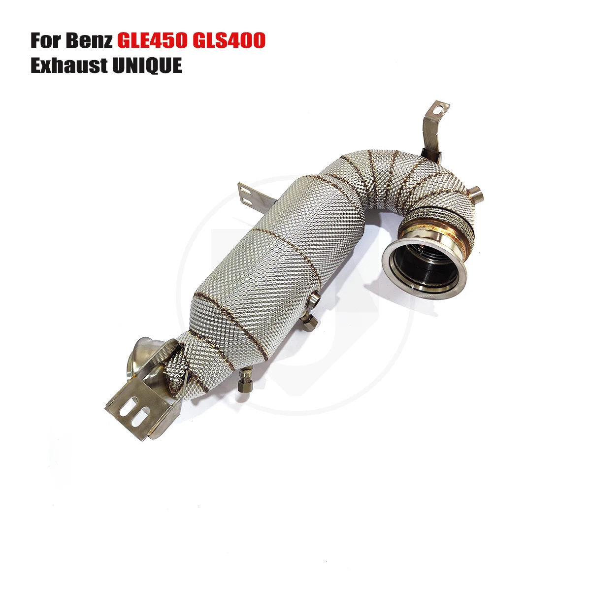 UNIQUE For 2020+ Benz GLE450 GLS400 L6 2.5T No light on downpipe With insulator downpipe With cat/without cat exhaust pipe