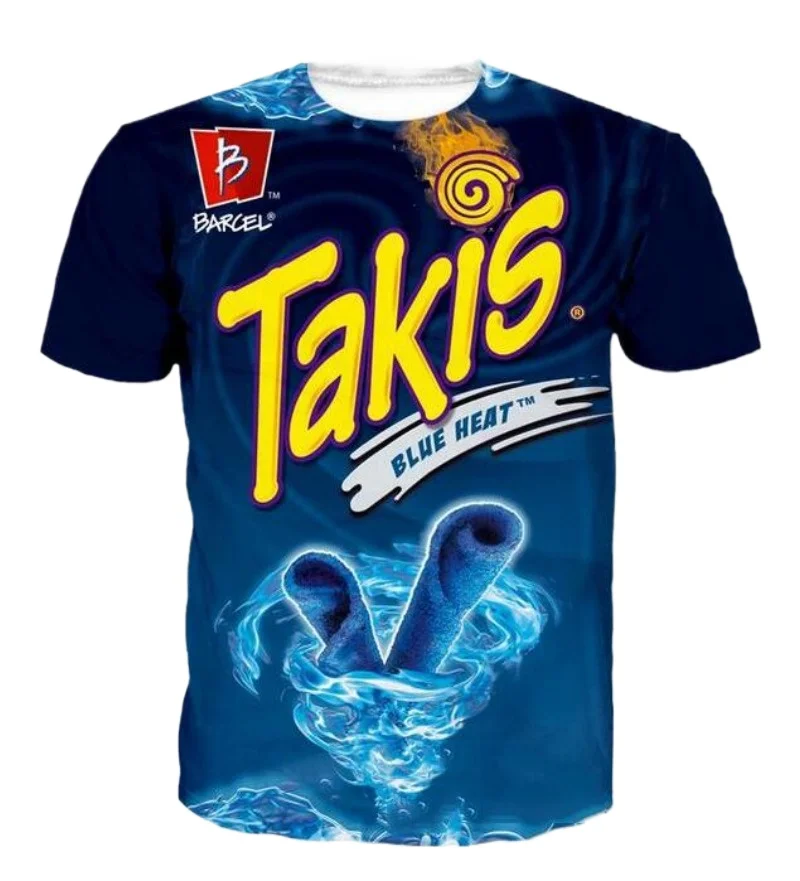 New Men/Women Snacks Takis  3D Print Short Sleeve T-Shirt Fashion T Shirt Sport Hip Hop Summer Tops T025