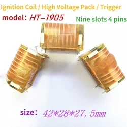 3Pcs Ignition Coil HT-1905 Nine-slot 4-pin Ignition Boost High-voltage Package Trigger Coil Pulse Trigger